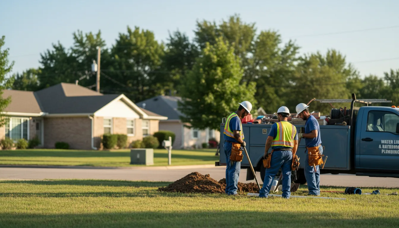 Residential water line and bathroom plumbing service in Winona Lake, IN
